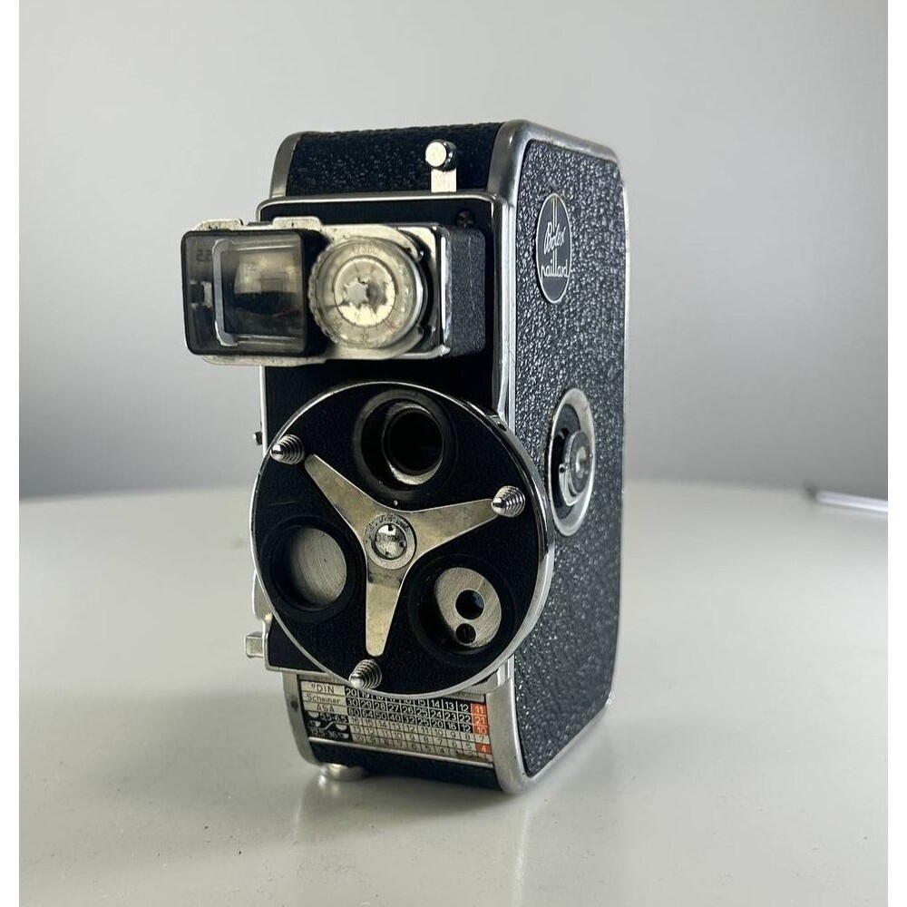 UNTESTED AS-IS Paillard Bolex D8L 8mm Movie Camera + 3 Lenses (Turret) Swiss
